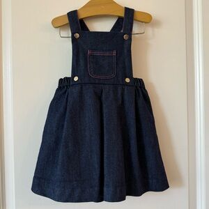 Jacadi Baby Pinafore Denim Dress